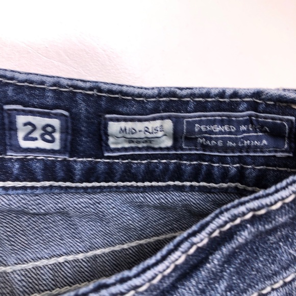 Miss Me Thick Stitch Mid Rise Boot Cut Jeans 27 - Picture 7 of 10